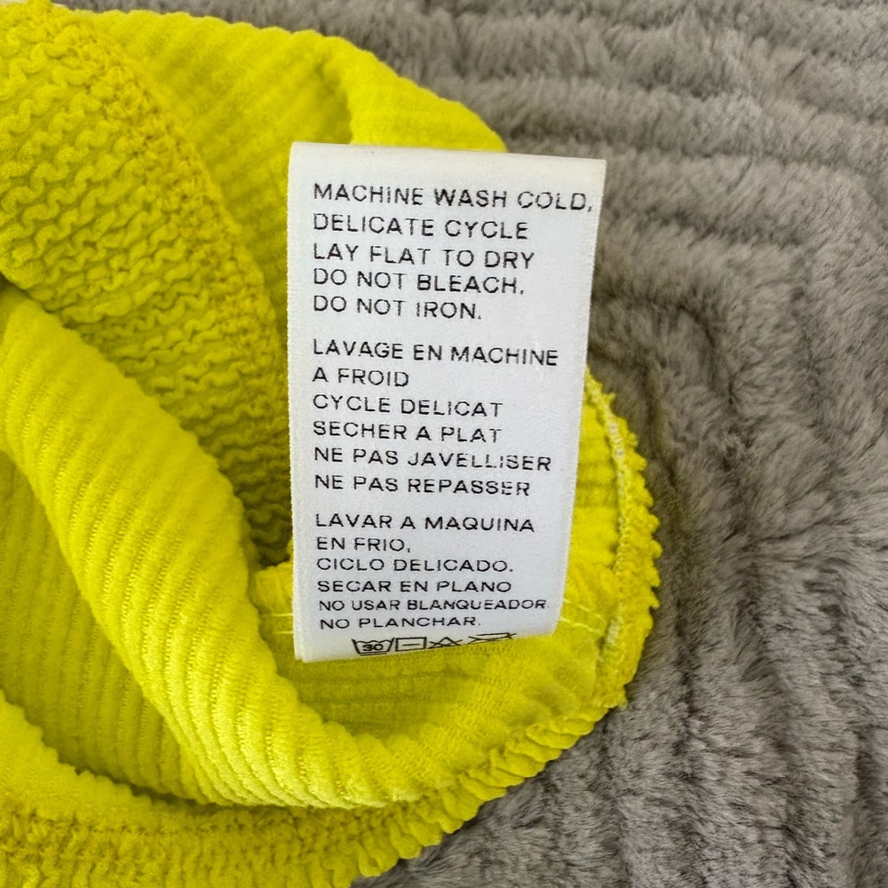 Good American Neon Yellow Always Fits Better Band Bandeau Bikini Top Size L XL - Picture 10 of 10